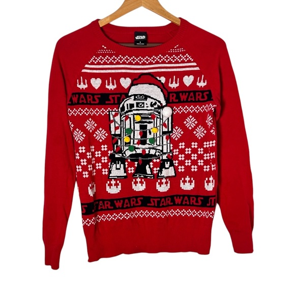 Star Wars Ugly  Christmas Sweater With Pom Poms Size S - Picture 2 of 6